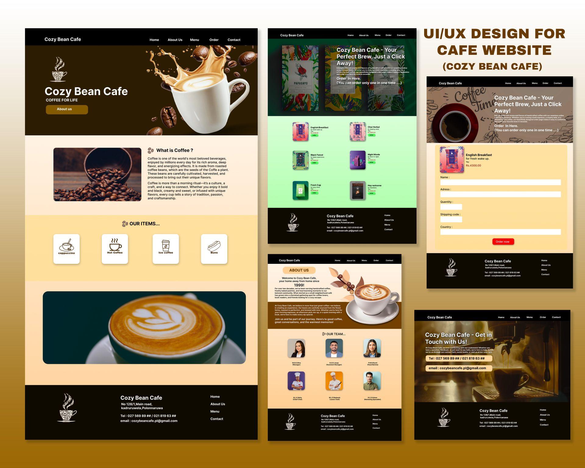 Coffe Shop website (Cozy Bean Cafe)